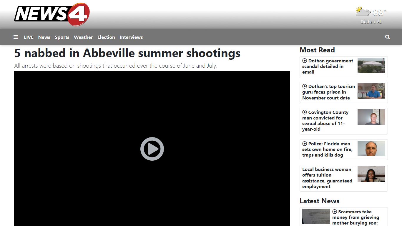 5 nabbed in Abbeville summer shootings - wtvy.com